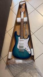 chitarra ibanez trasparent Turquoise Burst