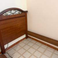 Letto singolo struttura in legno + rete in doghe