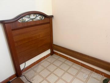 Letto singolo struttura in legno + rete in doghe