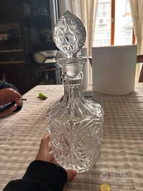 Bottiglia vino in cristallo della boemia