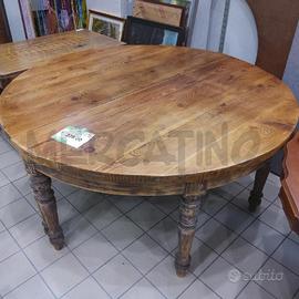 TAVOLO ROTONDO LEGNO MASSELLO DIAMETRO 160 CM
