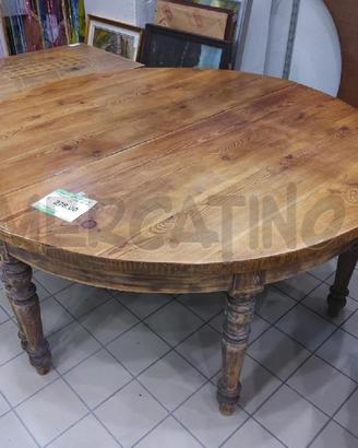 TAVOLO ROTONDO LEGNO MASSELLO DIAMETRO 160 CM