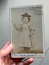Foto cartonata vintage bambina 1897