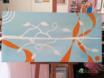 QUADRO 50 X 100 CM "VIAGGIO..." - ACRILICO SU TELA