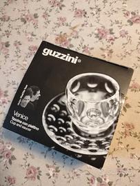 kit Venice Guzzini tazzina vetro e piattino 
