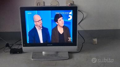 TV E MONITOR 20" PHILIPS 4:3 VINTAGE + DECODER DVB