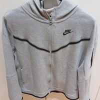 Felpa nike tech con cappuccio grigio