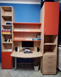armadio/libreria con scrivania