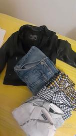 4 camicette, salopette, giacca