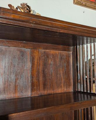 libreria  antica in mogano 