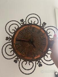 Orologio da parete vintage rustico in rame e ferro
