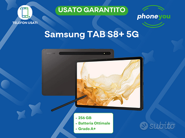 Samsung Galaxy TAB S8+ 8/256Gb 5G USATO garanzia
