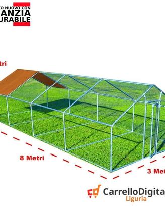 Recinto per Galline 3x8m x 2mH-24mq – arancio