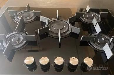 PIANO COTTURA IN VETRO AEG NERO