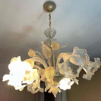 Lampadario veneziano in vetro di Murano