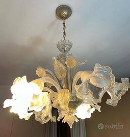 Lampadario veneziano in vetro di Murano