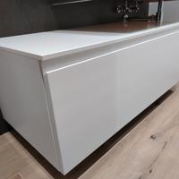 Base mobile sospeso ARCHEDA bianco laccato opaco
