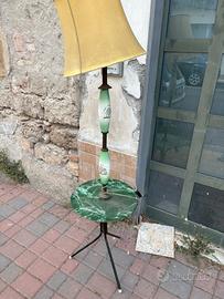 tavolino con piantana vintage modernariato lampada