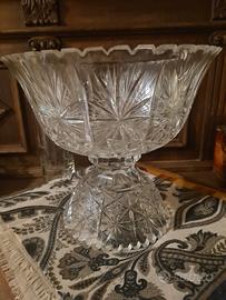 alzata in cristallo di boemia