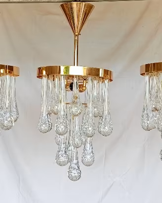 Lampadari Novaresi con gocce in vetro di Murano 