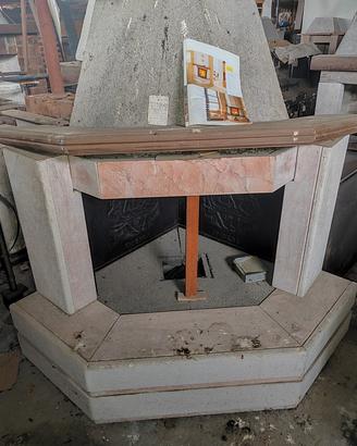 Camino completo di rivestimento e lastre in ghisa