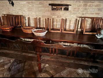 Panca rustica in legno
