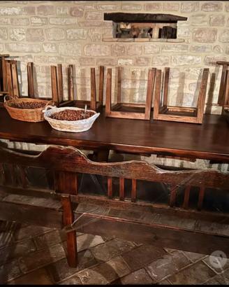 Panca rustica in legno