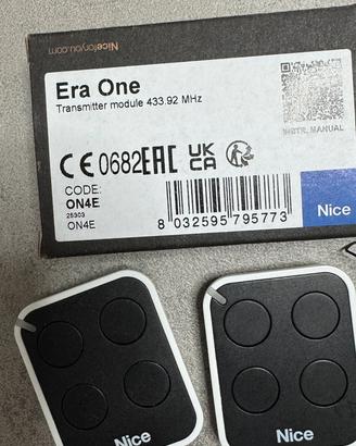 NICE ON4E ERA ONE 2 TELECOMANDI 4 CANALI CANCELLO