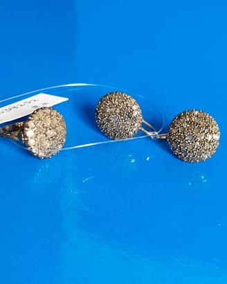 Antico anello e orecchini oro argento a toppa