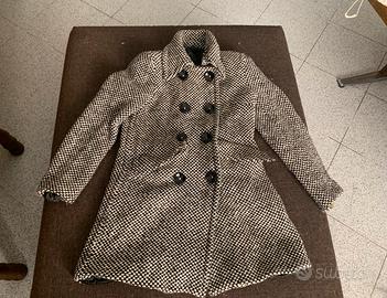 Cappottino vintage bianco e nero taglia 40