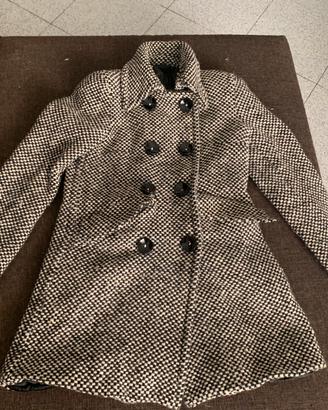 Cappottino vintage bianco e nero taglia 40