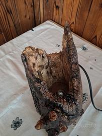 lampada in legno 