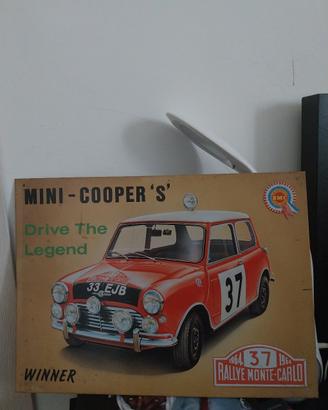 Mini cooper insegna alluminio