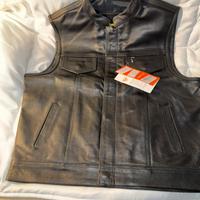 Gillet vera pelle motociclista