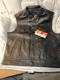 Gillet vera pelle motociclista