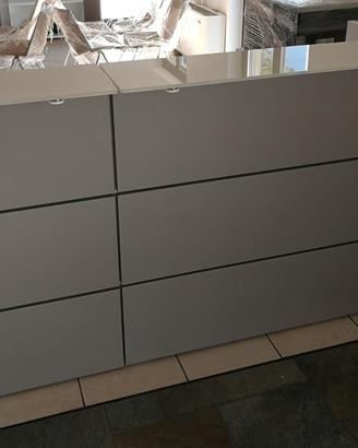 Bancone reception a L - misure cm 320x120
