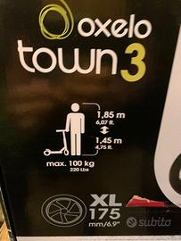 Monopattino OXELO TOWN 3 Bianco h 1,45-1,85mt