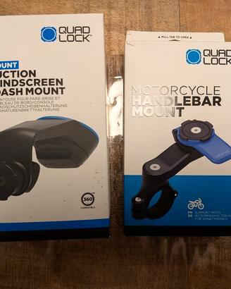 Supporti Quadlock auto + moto + antivibrazione.