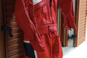 Tuta da moto in pelle (54 stretta)-valuto proposte