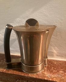 Teiera decó metallo e legno