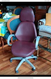 Poltrona anatomica reclinabile in ecopelle 