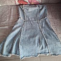 vestito abito in denim jeans 