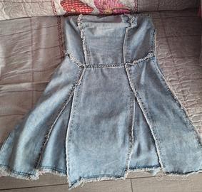 vestito abito in denim jeans 