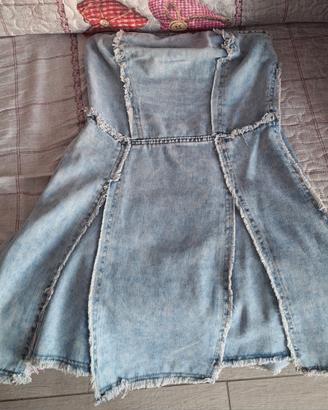 vestito abito in denim jeans 