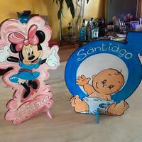 Sagome dipinte per nascita e feste, cicogna