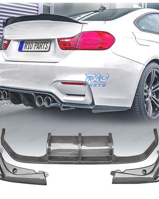 DIFFUSORE BMW F80 F82 F83 LOOK M4 CARBONIO DOPPIA