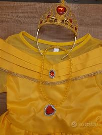 vestito carnevale bella e la bestia 5/6anni cm 120