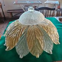 LAMPADARIO VETRO MURANO FIORE VENEZIANOA FOGLIE