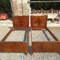 coppia antichi letti singoli liberty anni 10-20