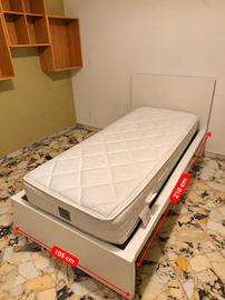 Letto singolo completo di materasso 